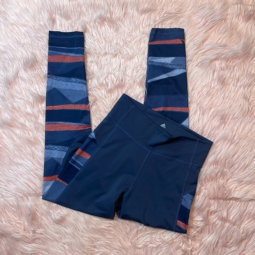 Adidas Climalite Womens Blue Active Leggings Size Small